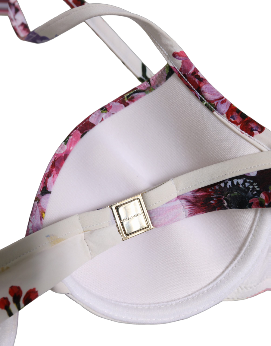 Dolce & Gabbana 75% Nylon bikini top in white