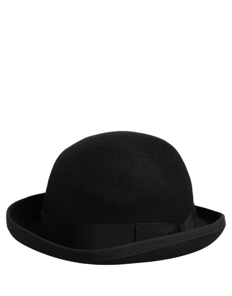 Dolce & Gabbana HAT10088 100% Rabbit Fur; Lining 100% Polyester bowler hat in black