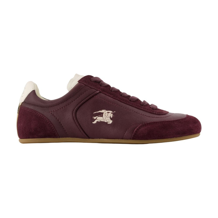 Burberry Lambskin sneaker in burgundy