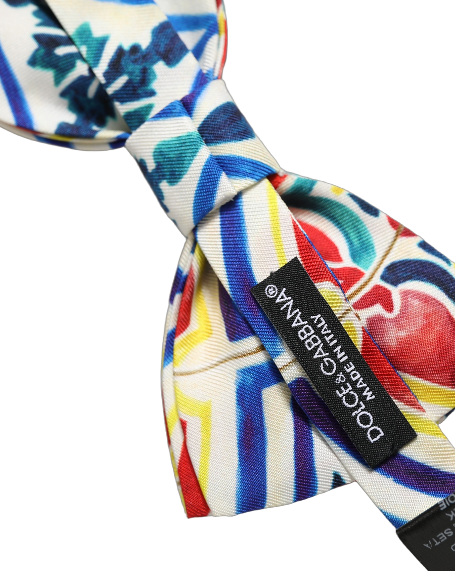 Dolce & Gabbana 100% Silk bow tie in multicolor