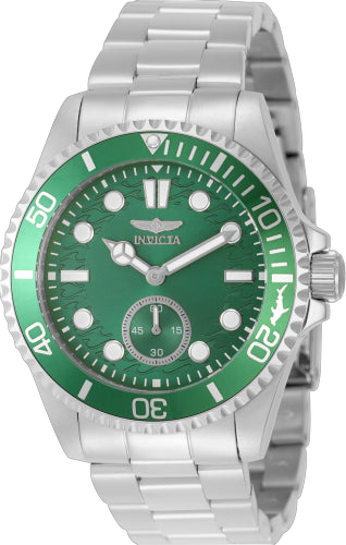 Invicta Stainless steel case and bracelet watch in green