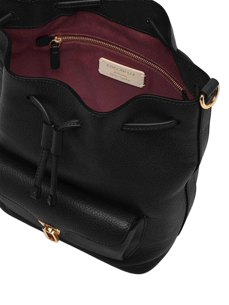 Coccinelle 100% Genuine Leather shoulder bag in black