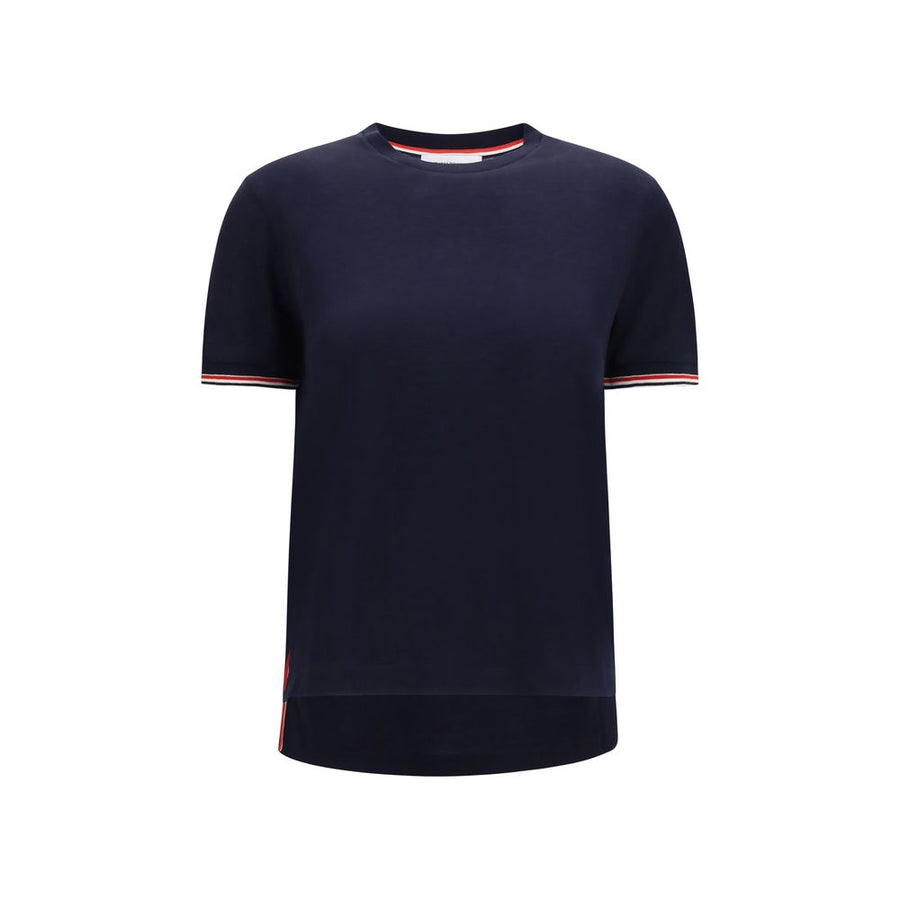 Thom Browne 96% Merino Wool Ovis Aries t-shirt in navy