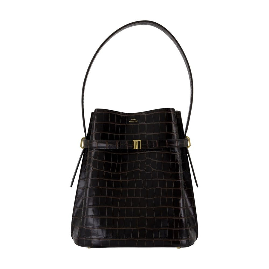 Toteme cowhide top handle bag in black