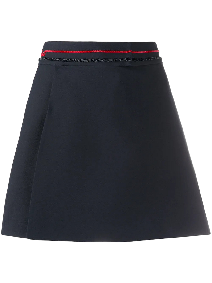 Valentino Virgin wool-silk blend skorts in blue