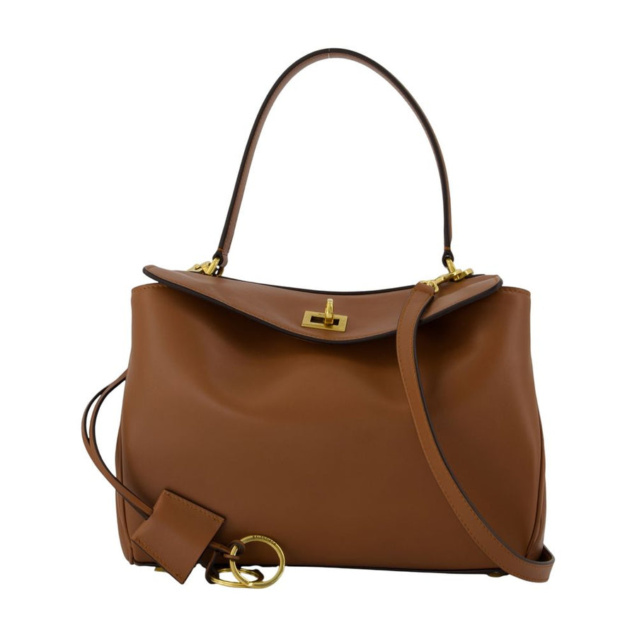 Balenciaga calfskin crossbody bag in brown