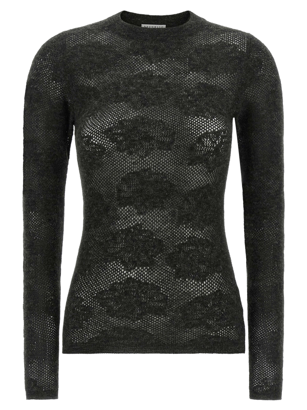 Brunello Cucinelli Silk sweater in gray