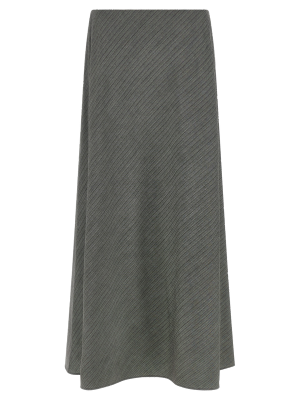 Alberta Ferretti 60% viscose skirt in gray