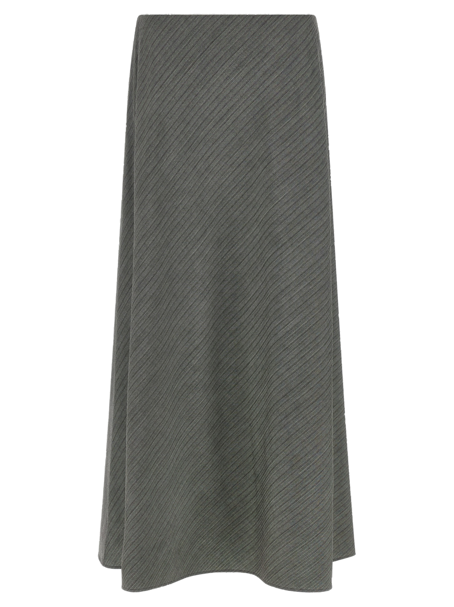Alberta Ferretti 60% viscose skirt in gray