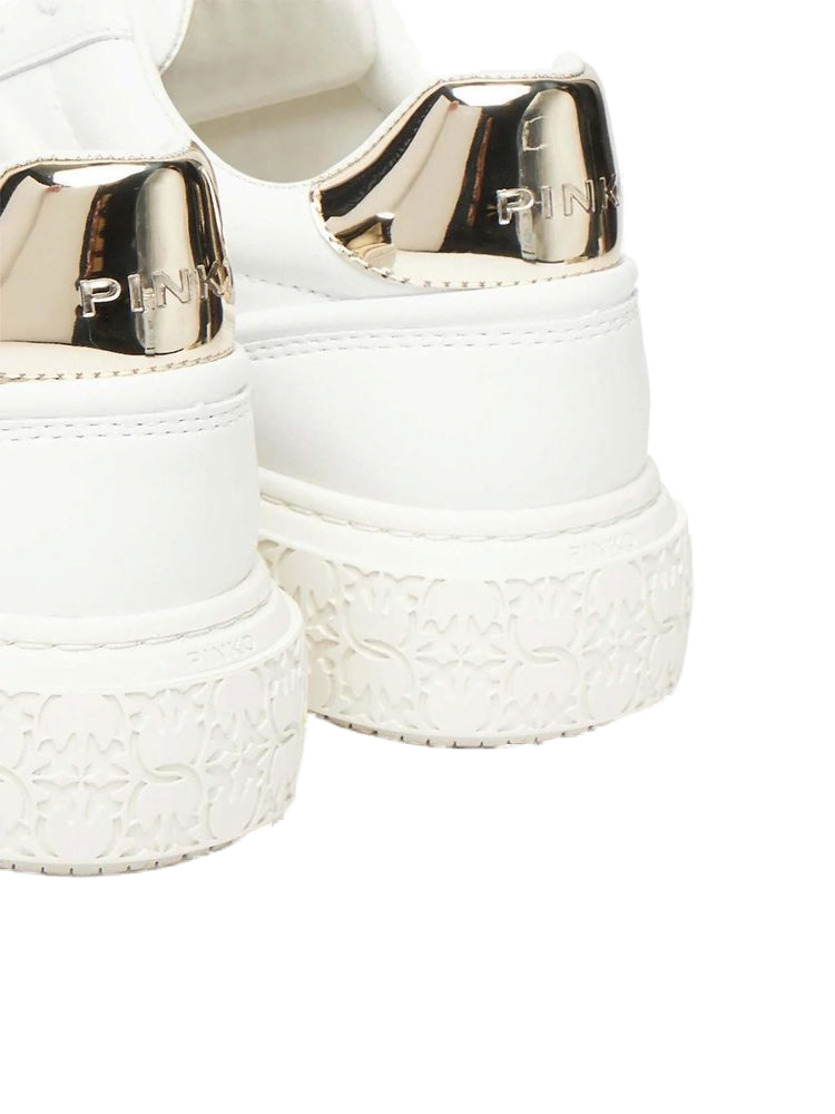 Pinko 54% Bos Taurus (Cow) sneaker in white