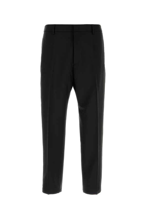 Black Wool Blend Pant 001 Exterior: Virgin Mohair Pantaloni
