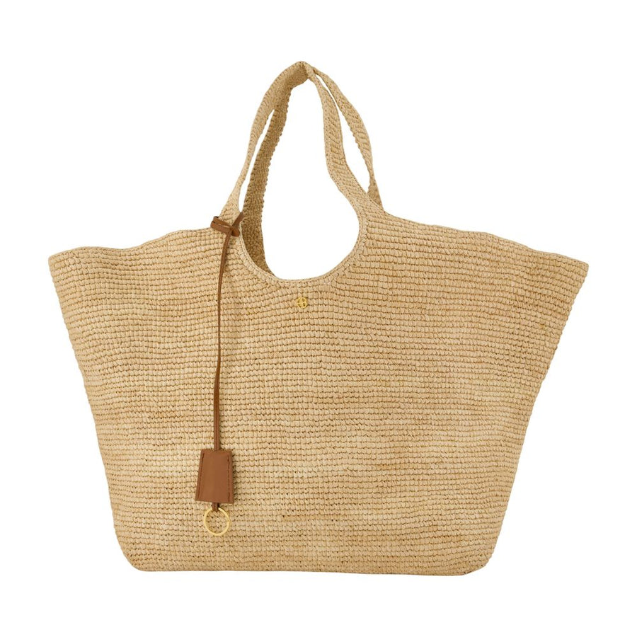 Anine Bing Raffia shoulder bag in beige