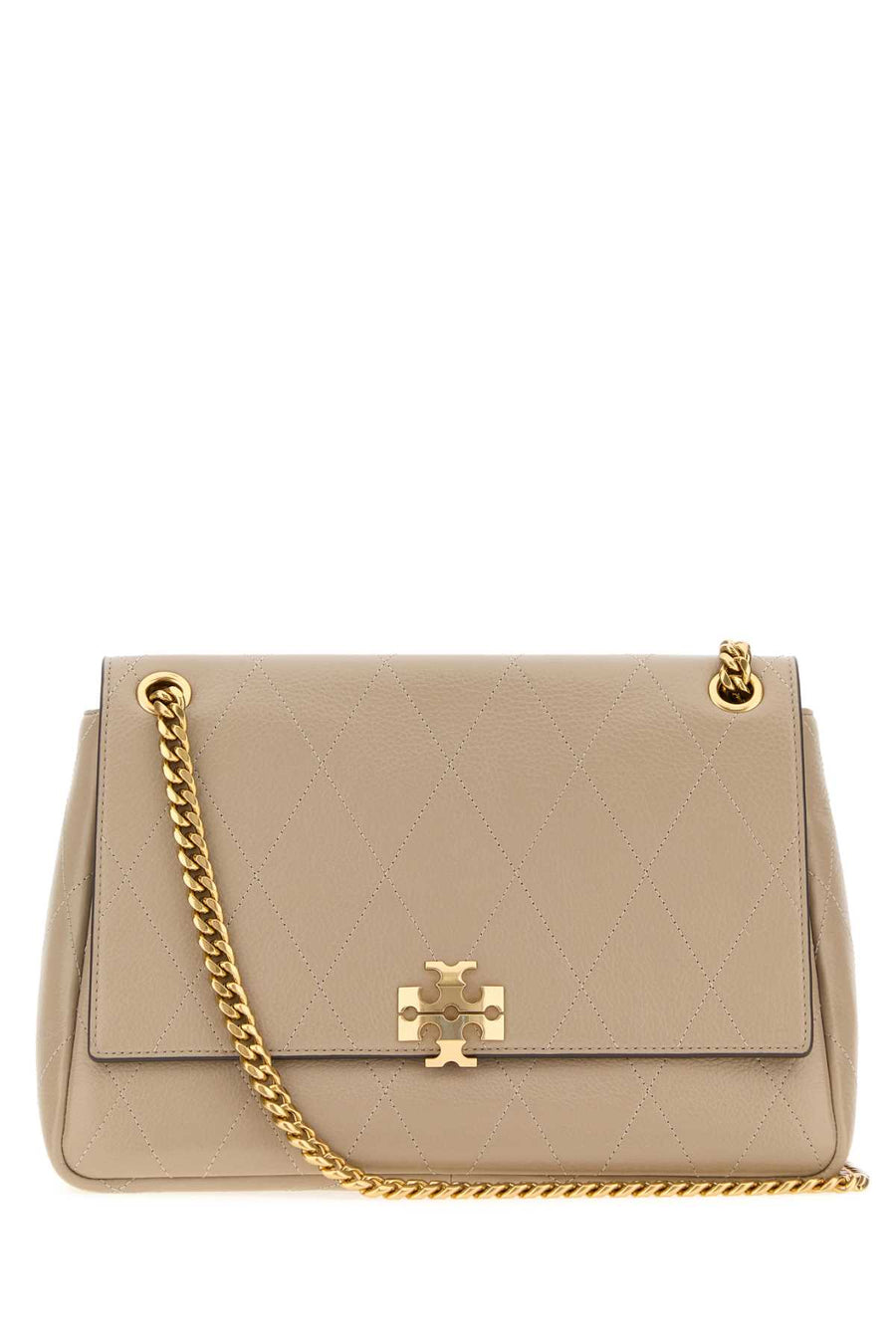 Tory Burch Quilted Exterior: 100% Leather shoulder bag in beige