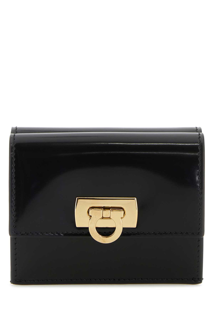 Ferragamo Exterior: 100% Calf wallet in black