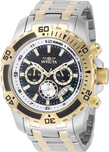 Invicta Stainless steel case and bracelet watch in black