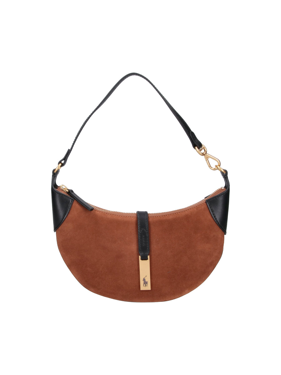 Polo Ralph Lauren 100% Cow Suede shoulder bag in brown