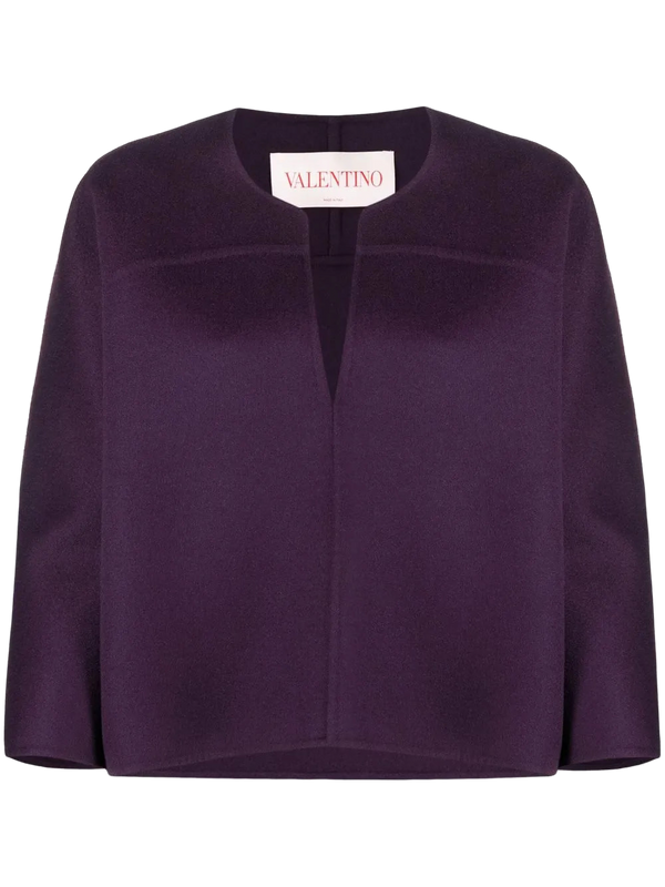 Valentino Virgin wool-cashmere cardigan in purple