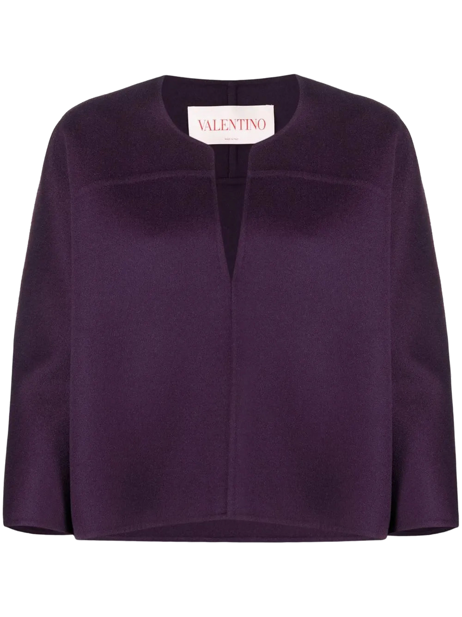 Valentino Virgin wool-cashmere cardigan in purple