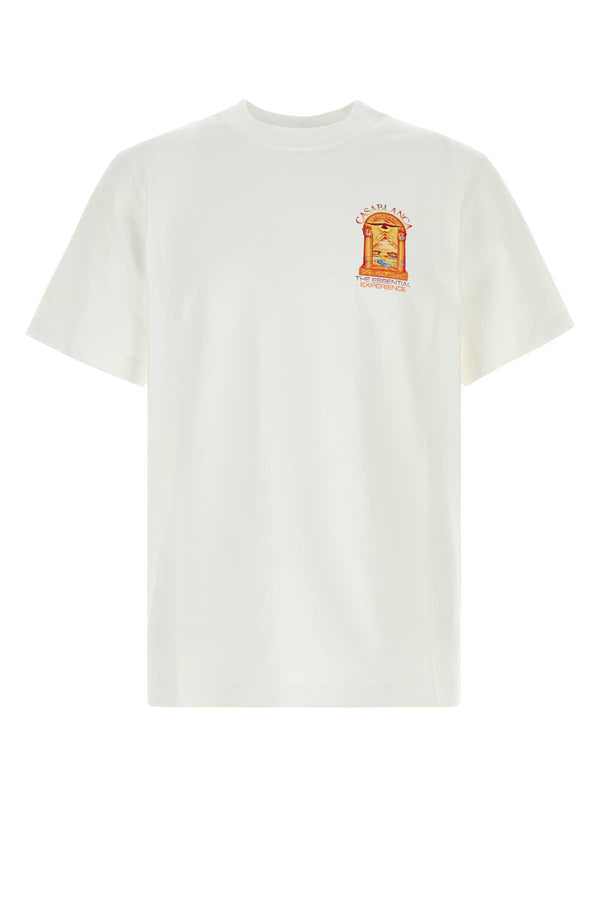 White Cotton T-Shirt Hermonsmiragearch Exterior: Organic Maglieria