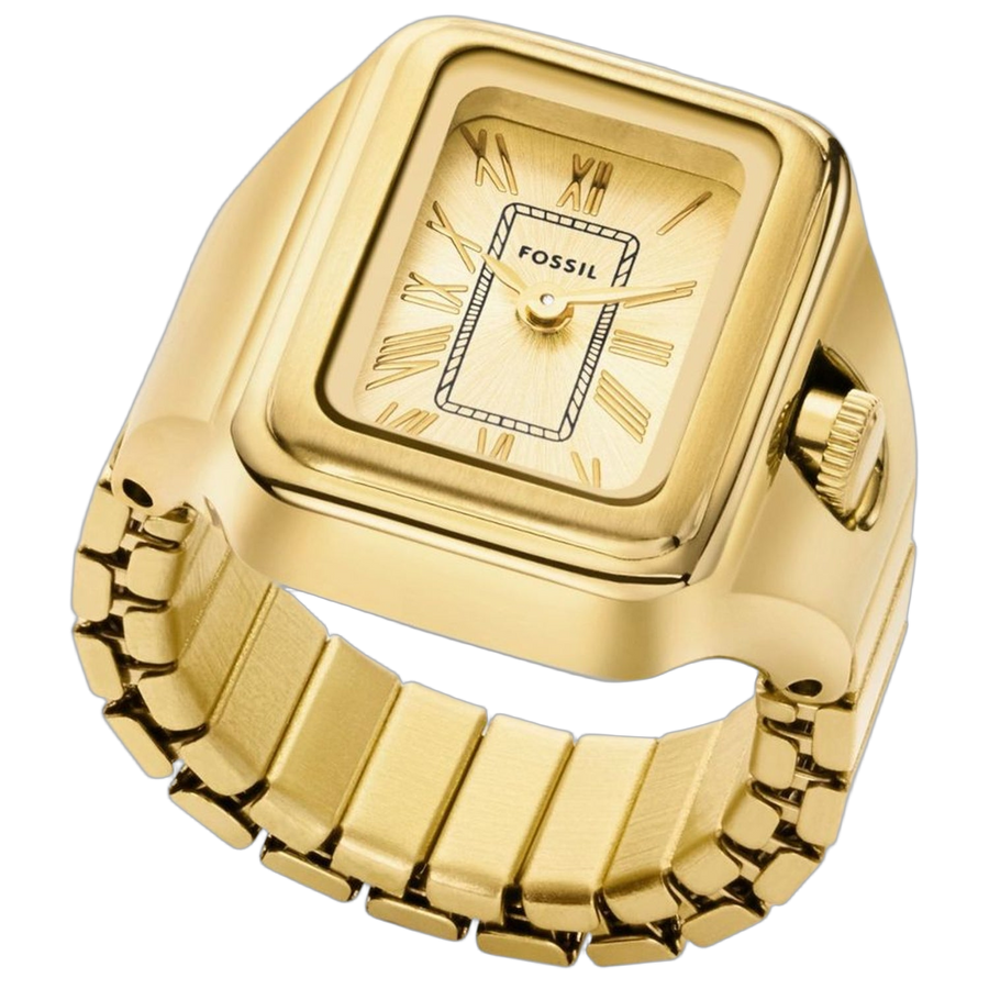 Fossil Womens Raquel Watch Ring Gold
