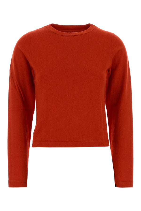 Red Cotton Blend Nâ°451 Sweater Tomato Exterior: Cashmere Maglieria