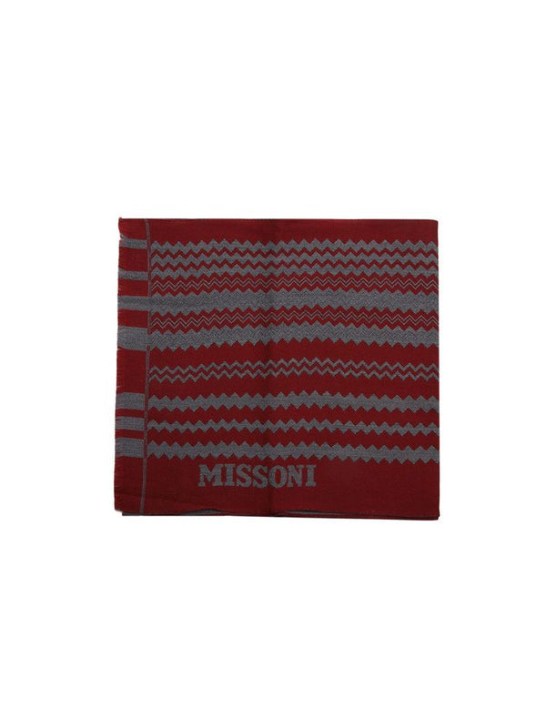 Missoni 100% Wool scarf in red