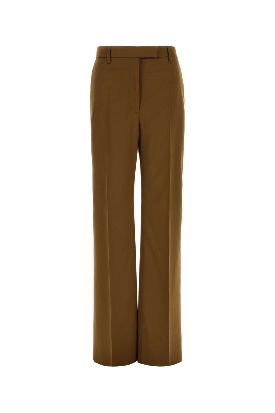 Ferragamo Soyseed 95% Virgin wool trousers in brown