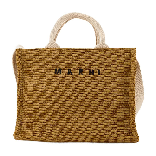 Marni cotton tote bag in brown