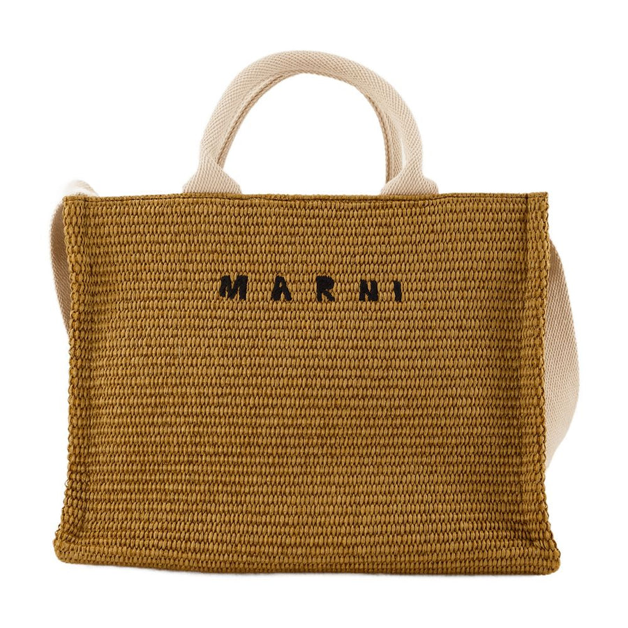 Marni cotton tote bag in brown
