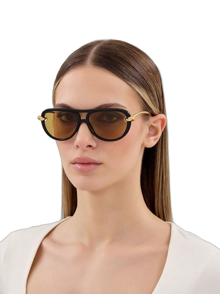 Bottega Veneta BV1418S Bio Injection frame sunglasses in black