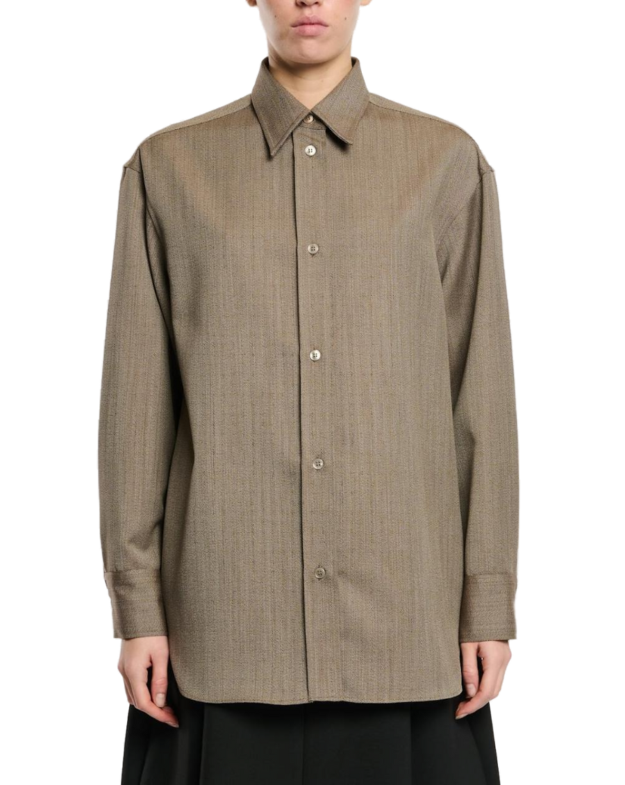 Studio Nicholson Wool melange shirt in beige