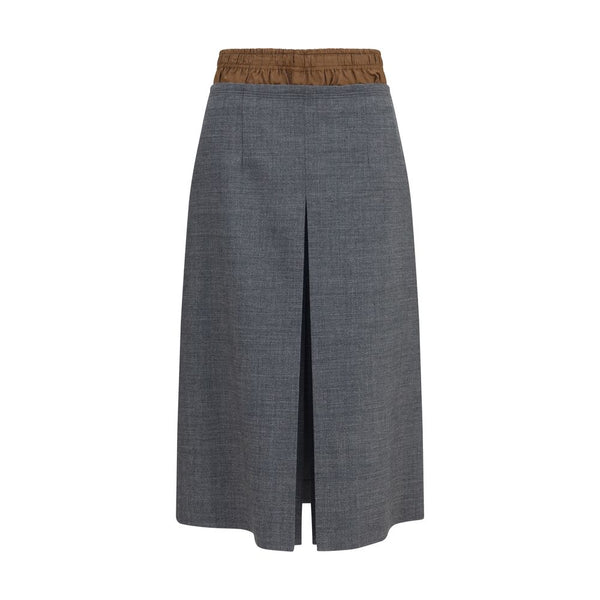 Prada 100% Merino Wool skirt in gray