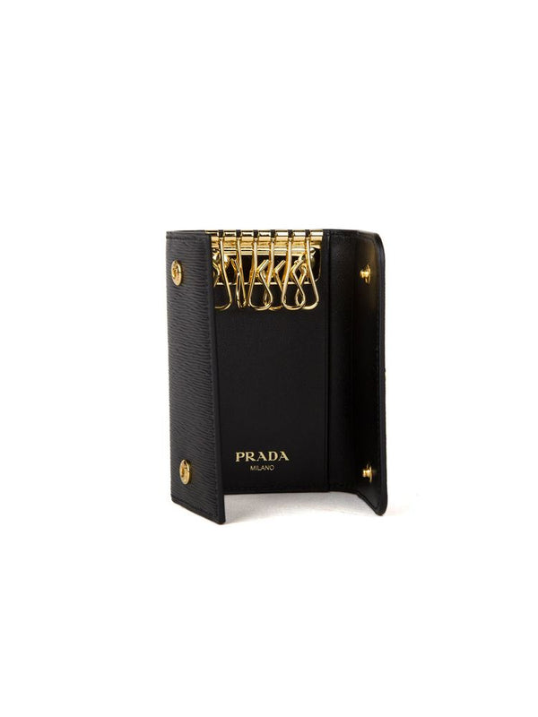 Prada Leather key case in black