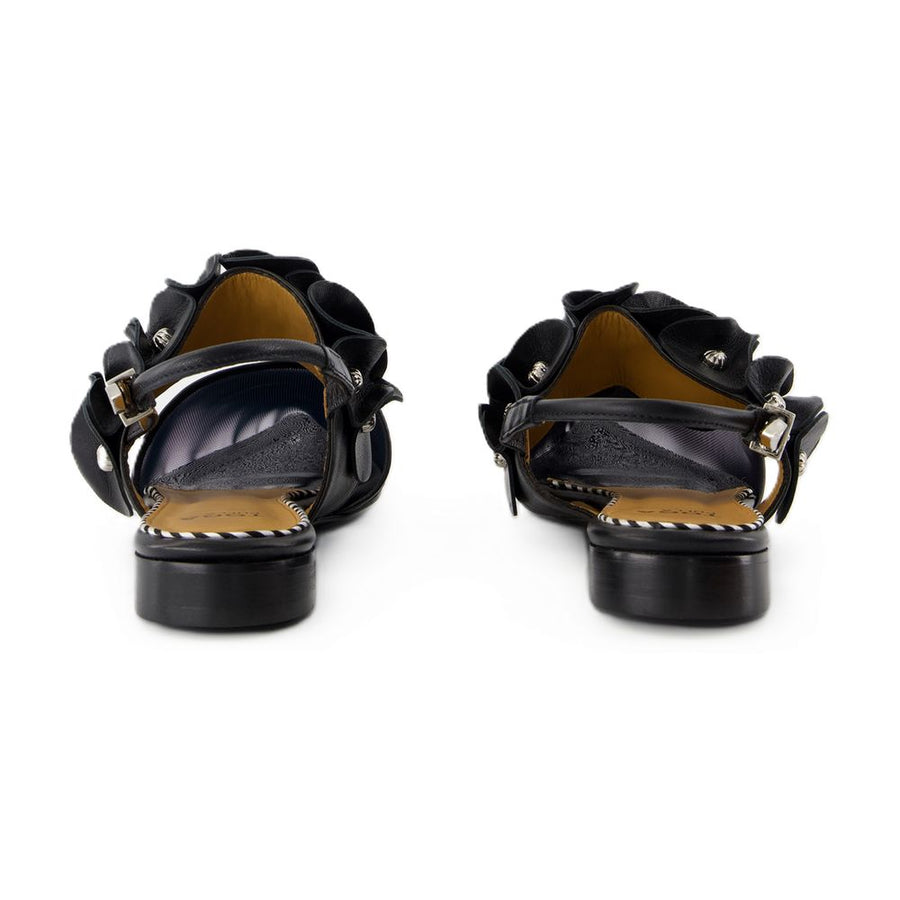 Toga Pulla leather slingback in black