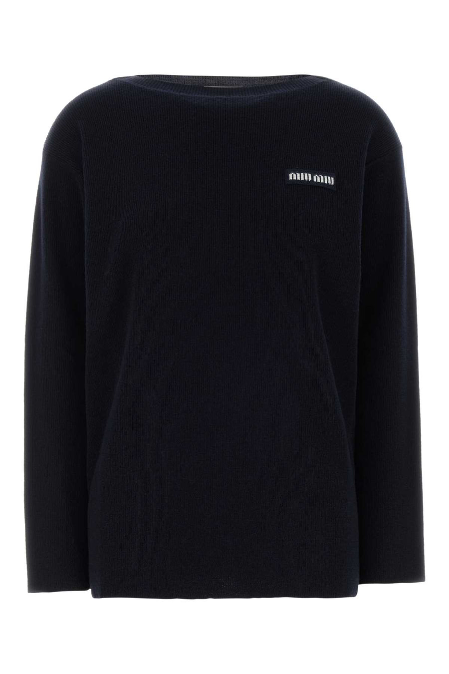 Miu Miu 100% Virgin wool sweater in navy