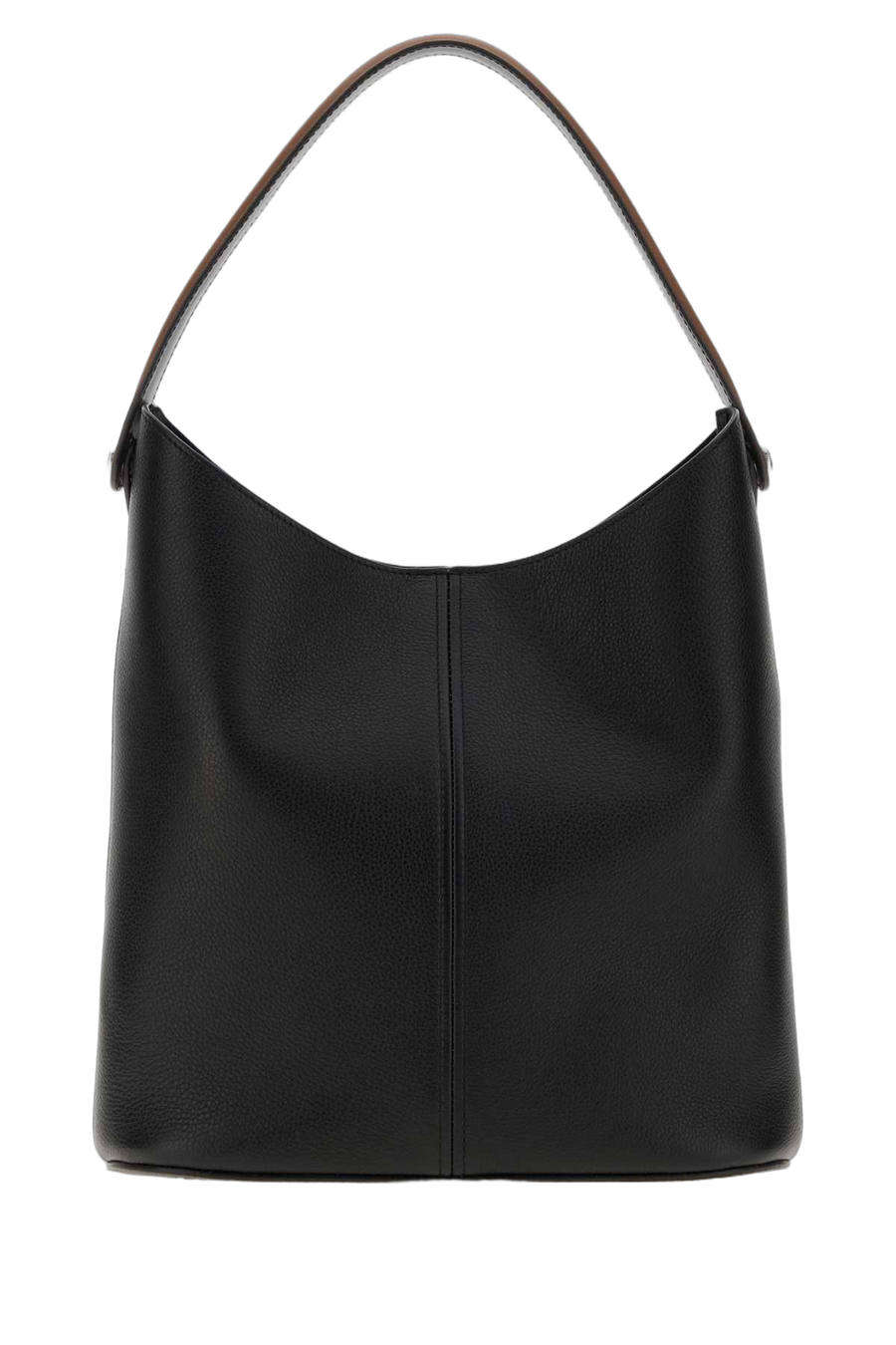 Maison Margiela Hobo Exterior: 100% Calf Leather; Lining: 100% Ovine Leather; Finishing: Silver Metal hobo bag in black