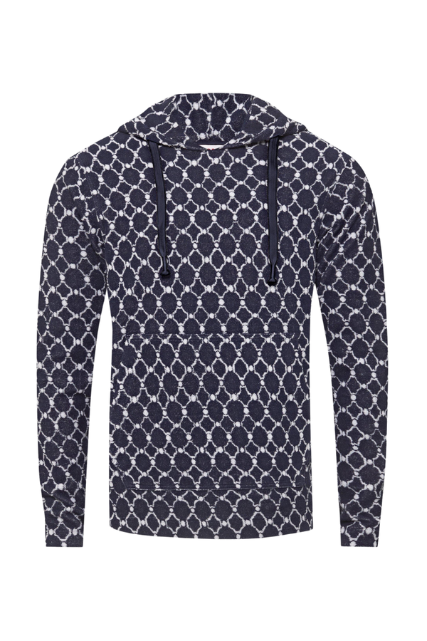 Orlebar Brown 75% Organic Cotton hoodie in navy