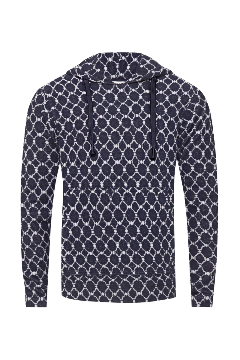 Orlebar Brown 75% Organic Cotton hoodie in navy