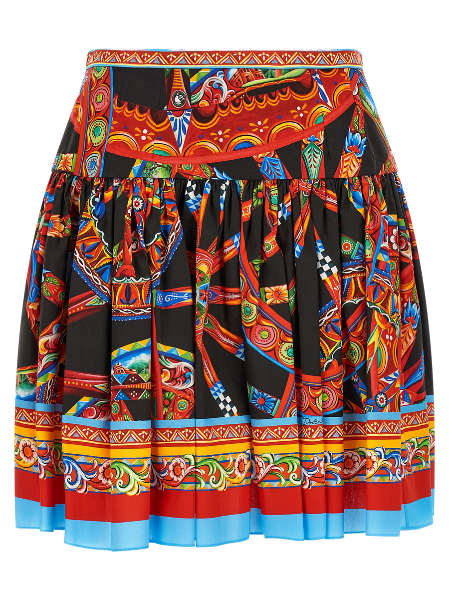 Multicolor Cotton Long Skirt