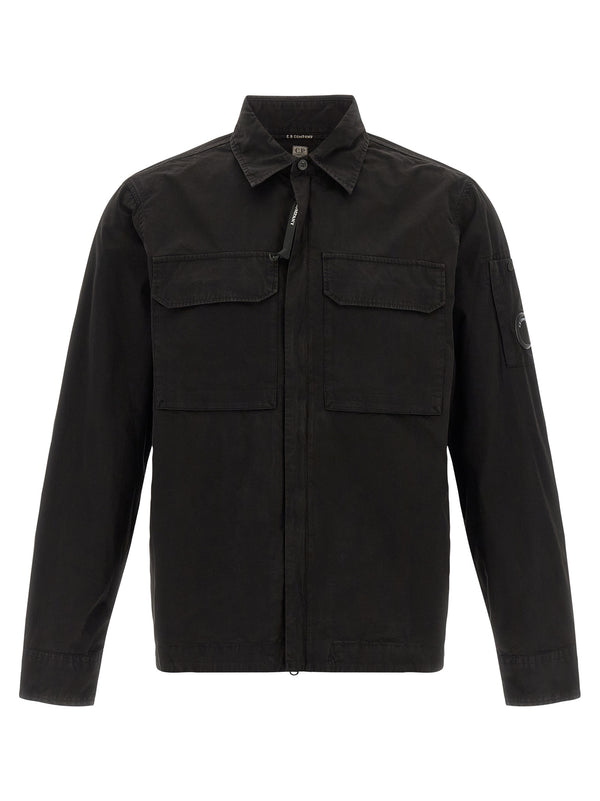 C.P. Company 100% cotton overshirt in black