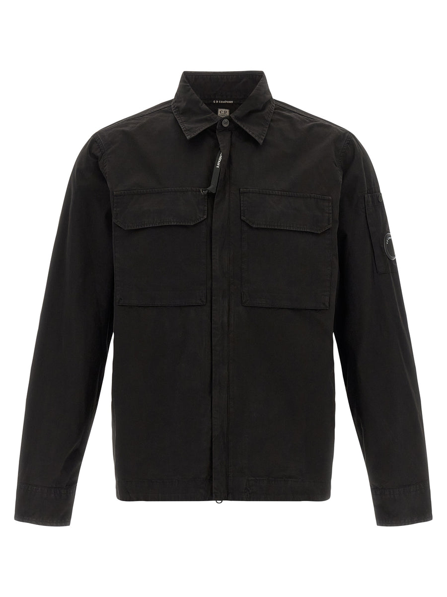 C.P. Company 100% cotton overshirt in black