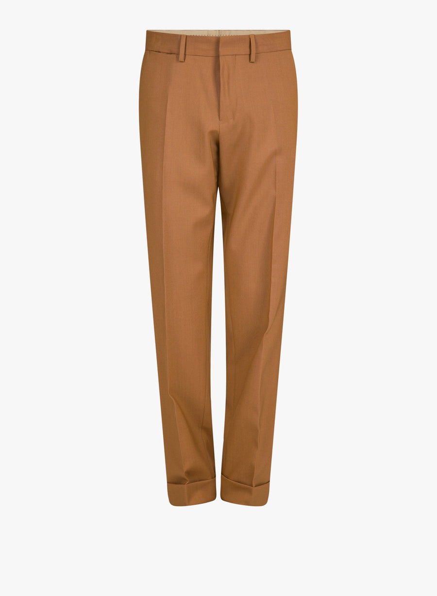Dries Van Noten Virgin wool trousers in brown