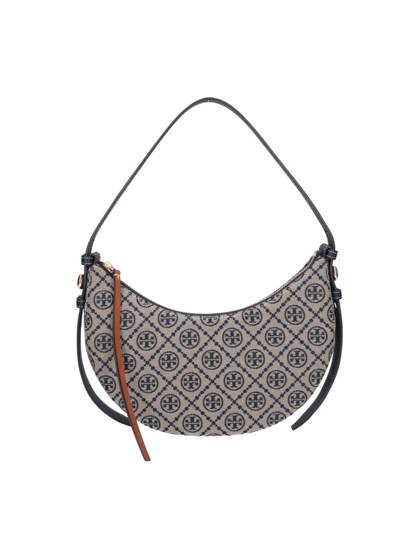 Tory Burch 56% Cotton shoulder bag in navy