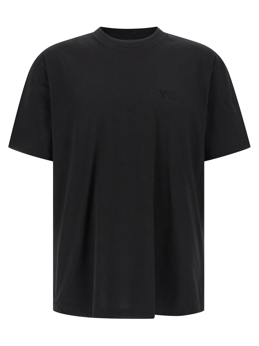 Y-3 100% cotton t-shirt in black