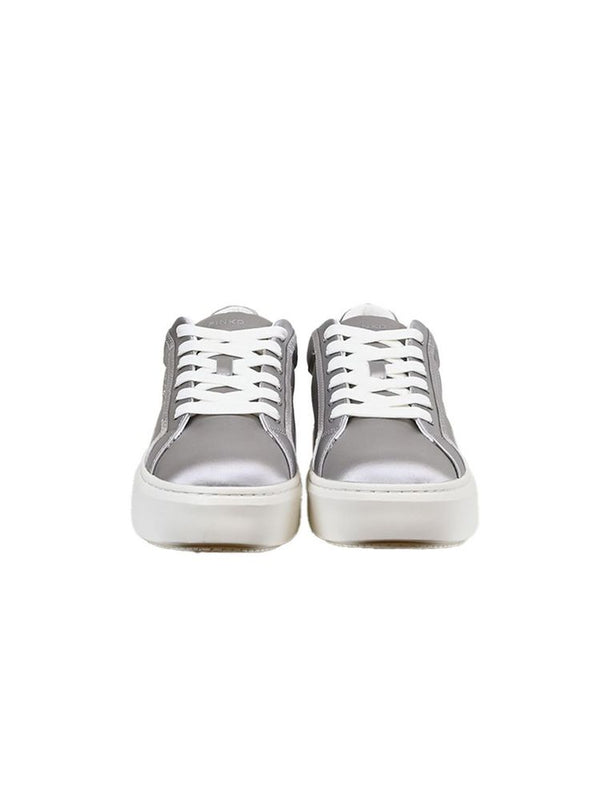 Pinko Textile upper sneaker in silver