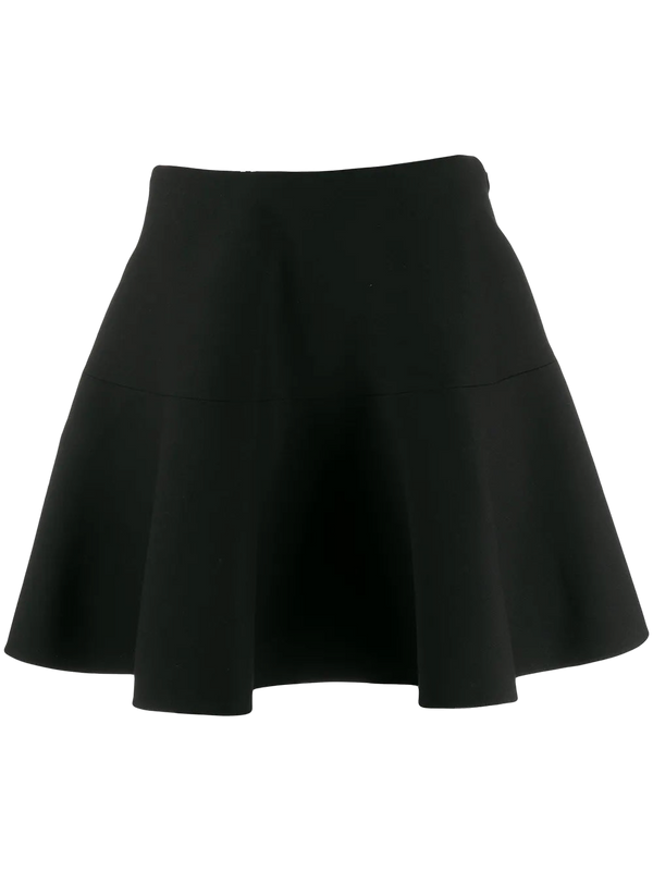 Valentino Wool and silk blend skirt in black