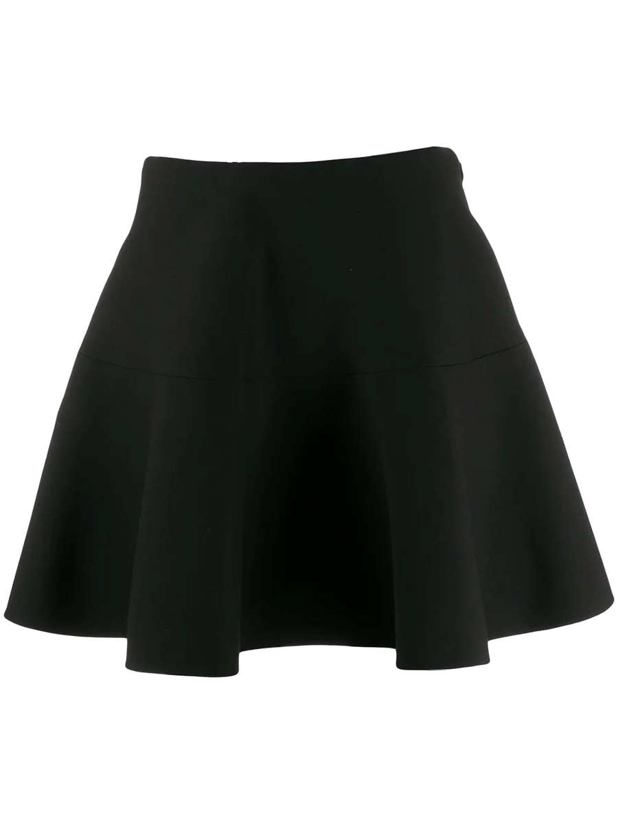 Valentino Wool and silk blend skirt in black