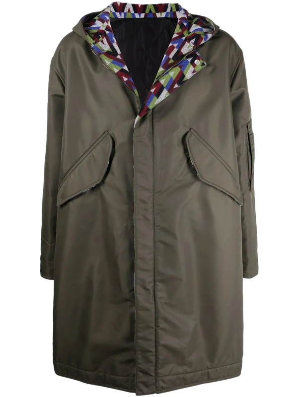 Valentino nylon outer coat in green