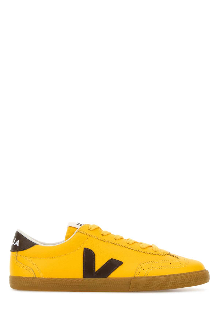 Yellow Leather Volley O.t. Sneakers Sunshineeaglenatural