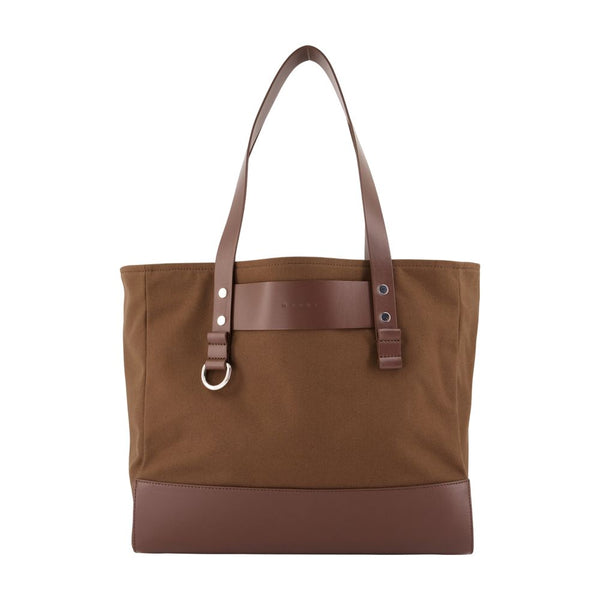 Marni Cotton tote bag in brown